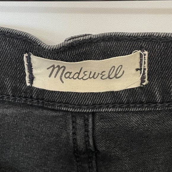 Madewell Womens 31 High Rise Denim Shorts Faded Black Cut Off Hem Style K6156 - Picture 10 of 13